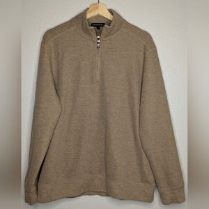 Banana Republic Men's Tan Quarter Zip Sweater